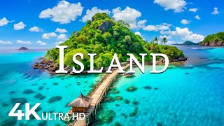 FLYING OVER ISLAND (4K UHD) - Soothing Music Along With Beautiful Nature Video - 4K Video ULTRA HD