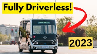 The transport of the future? Riding a Fully Driverless Bus ON THE CITY STREETS in China