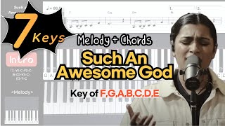 Such an Awesome God -Maverick City Music | TRIBL | Key of F,G,A,B,C,D,EㅣPiano coverㅣPiano Tutorials