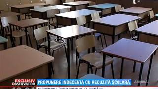 Scene fierbinţi pe băncile şcolii! Angajaţii unei primării ar dona recuzita şcolii pentru un f