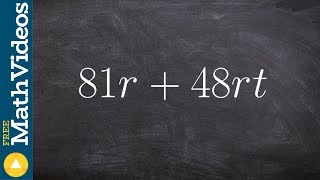 Factoring a binomial by distributive property