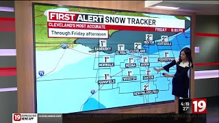 19 First Alert Weather Days: Scattered snow tonight through Saturday; travel disruptions likely