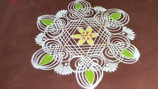 Daily muggulu 🌸 simple rangoli designs 🌸easy kolam🌸 simple muggulu 🌸 Friday muggulu 🌸 unique rangoli