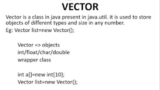 Introduction of Vector In Java | Vector in Java | Java Vector Class | Vector Class | Technical Icode