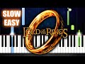 The Lord of The Rings - In Dreams - SLOW EASY Piano Tutorial