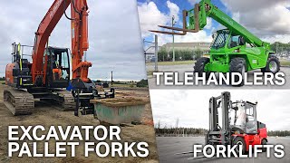 Excavator Forks VS Telehandler VS Forklift - Lift Capacity, Manoeuvring \u0026 More!