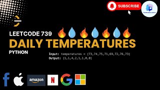 🔥Leetcode 739. Daily Temperatures - Monotonic Stack - Python #faang 🏆#coding #leetcode