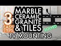 Leslievillegeeks Mounting TV On Ceramic Tile/Marble Fireplace- How To Drill Marble/Tile for TV Mount