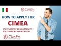 How to apply CIMEA 2023 | Statement of Comparability | Statement of Verification | step by step proc