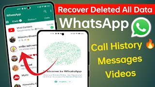 whatsapp deleted messages recovery| whatsapp deleted call history | whatsapp recovery without backup