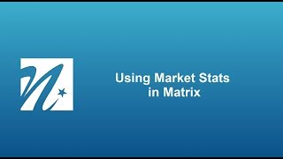 Using the Basic Market Stats in Matrix