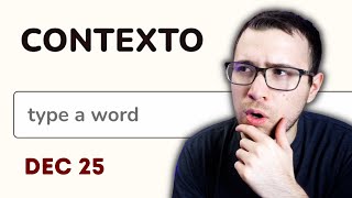 SO CLOSE!! - Find the SECRET Word (Contexto) - December 25