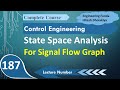 State Space Analysis for Signal Flow Graph Solved Example 1