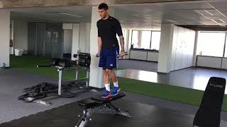 Soccer-specific rehab session of Nikos Karelis