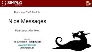 Backdrop CMS Modules: Nice Messages