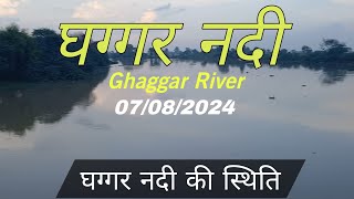 Ghaggar River, घग्गर नदी की स्थिति 7/08/2024 HANUMANGARH #desinewsexpress #ghaggarriver