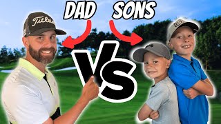 EPIC Father vs. Sons #golf match! You have to watch until the end! #family #kids #juniorgolf