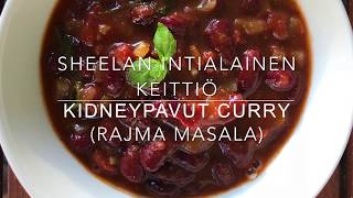 Kidneypavut curry tai Rajma masala (2 annos)