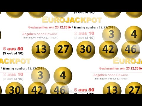 Eurojackpot Zahlen - Ziehung Vom Freitag 23.12.2016 - YouTube