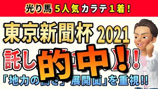 東京新聞杯2021【託し馬1頭】公開！このレースは「あの差し馬」から勝負します。