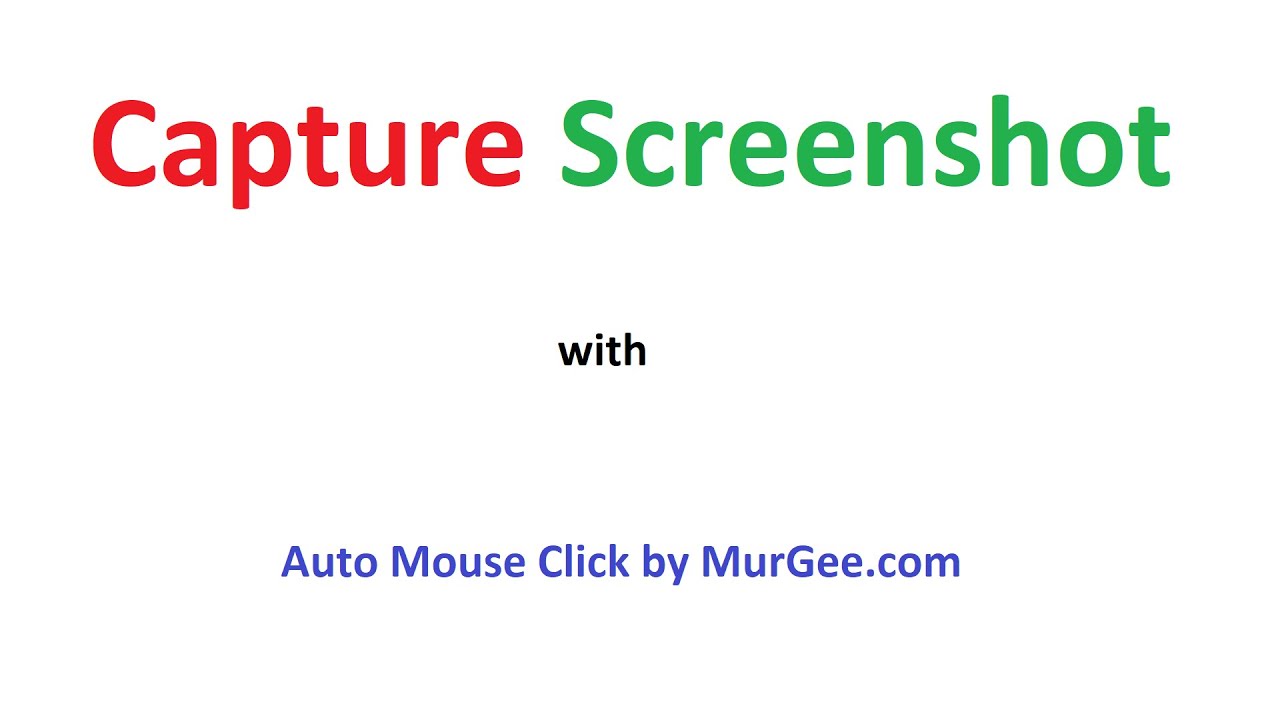 Capture Screenshot With Script Youtube