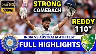 Full Highlights | India Vs Australia 4th Test Match Day 3 2024 | IND VS AUS