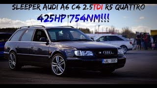 #FULL #BRUTAL PROJECT #SLEEPER AUDI A6 C4 2.5TDI R5 QUATTRO 140HP @ 425HP 754NM !!!BIG TURBO @MIRULU