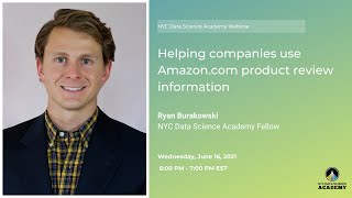NYCDSA Webinar | Helping companies use Amazon.com product review information