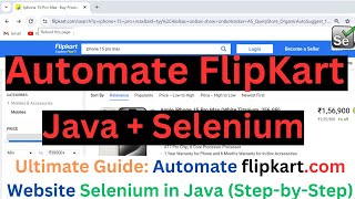 Automate Flipkart E-commerce website Using SELENIUM WEBDRIVER || JAVA + SELENIUM #flipkart #amazon