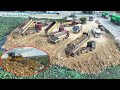 Episode​ 03| New Updating! Operating Bulldozer SHANTUI DH17C2, Dump truck unloading