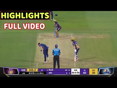 Kolkata Knight Riders Vs Mumbai Indians Full Match Highlights • KKR VS ...