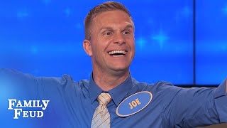 CRAZY! Watch contestant Joe celebrate an answer!