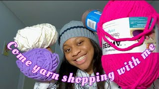 come yarn shopping with me+ mini vlog+ mini yarn haul