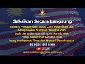 Secara Langsung Istiadat Pengurniaan Surat Cara Pelantikan Dan Istiadat Mengangkat Sumpah Jawatan