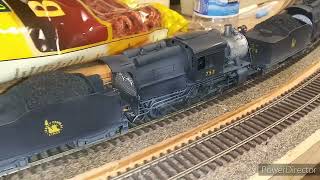 Two HO Scale Brass Redball Models CNJ 4-6-0 Camelbacks with DCC Tsunami2 Sound helping the Chief.