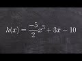 Classify a polynomial and determine degree and leading coefficient