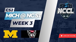 NCCL College Series 2: #3 Michigan Vs Nc state Week 3 | Madden 24