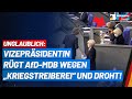 Unglaublich: CDU-Vizepräsidentin rügt Petr Bystron wegen „Kriegstreiberei“ und droht! - AfD-Fraktion