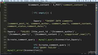 18 Adding Validation to Comments in Post Page - CMS EXTRA FEATURES - PHP COURSE CMS PROJECT