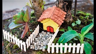 2 DIY Easy and Beautiful Fairy Garden Decor Ideas with Popsicle Sticks or Ice cream Sticks Crafts