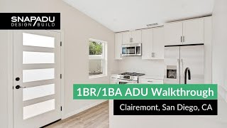 Tiny Home San Diego Video Tour - 1BR 1BA - Under 500 sqft - Clairemont, San Diego CA - Snap ADU