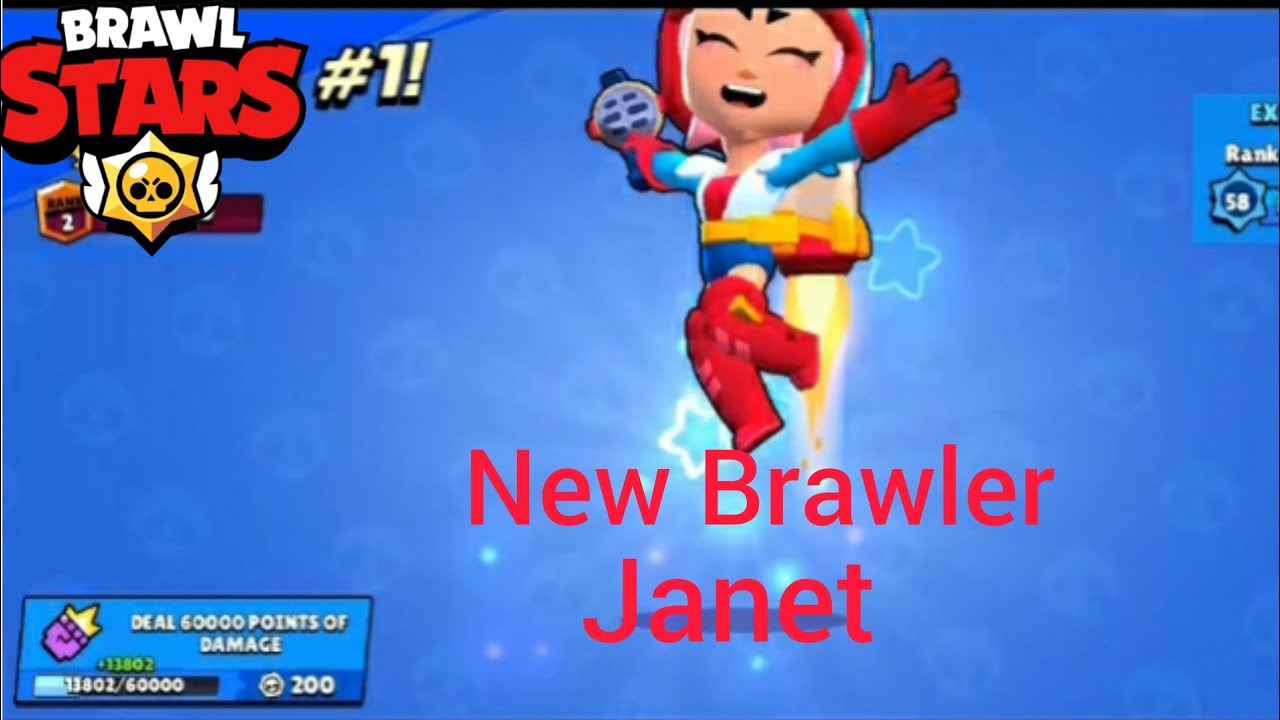 New Brawler Janet - Brawl Stars Gameplay (Janet) - YouTube