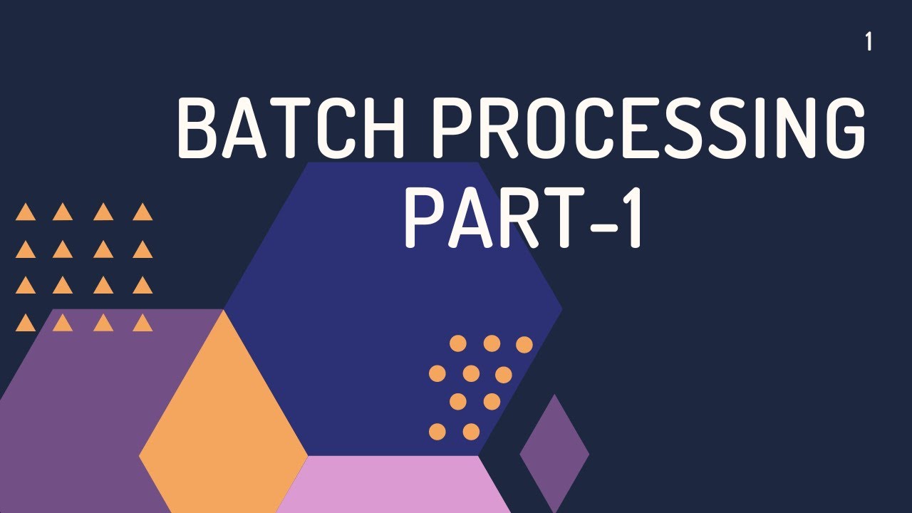 Batchprocessing 1 Youtube