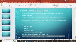 Day 26 - Caesar cipher encryption technique coding