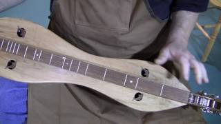 Handmade Folkcraft® Instruments Mountain Dulcimer, Black Walnut Body, Maple Top