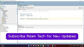 Explain Plan in Oracle SQL Developer