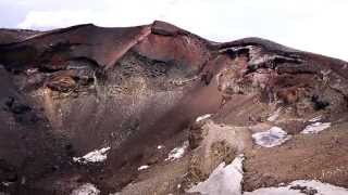 富士山御殿場ルートから無事に富士山剣が峰に到着（2013年7月14日）