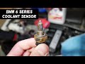 BMW 6 SERIES E63 E64 COOLANT TEMPERATURE SENSOR REPLACEMENT LOCATION