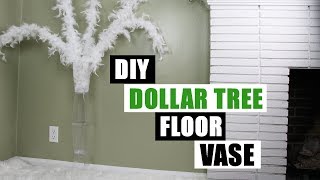 DIY DOLLAR TREE FLOOR VASE Dollar Store DIY Floor Vase DIY Glam Home Decor