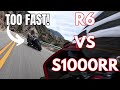 Racing Motorcycles on Public Roads Yamaha YZF R6 Vs BMW S1000RR